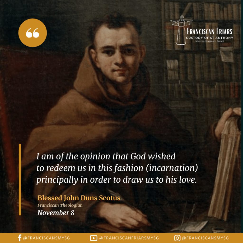 Blessed John Duns Scotus (1266 -1308) - Franciscan Friars - Custody of ...