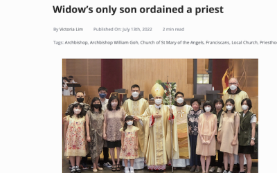 Widow’s only son ordained a priest – Catholic News Singapore