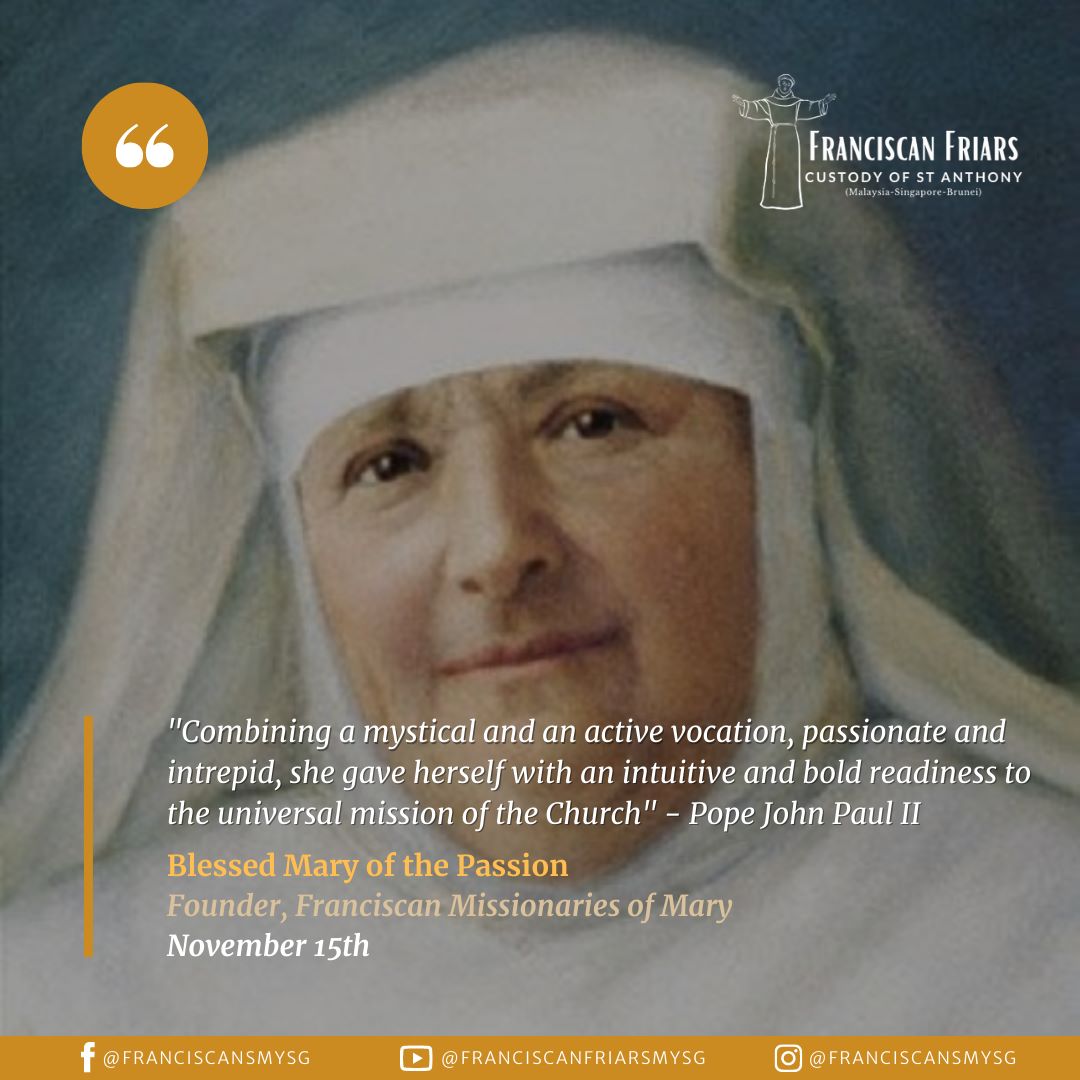 Blessed Mary of the Passion (1839-1904) - Franciscan Friars - Custody ...