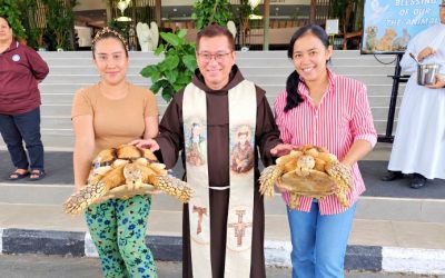 Kuching Parish blesses pets, including rare African tortoises, on St. Francis Feast